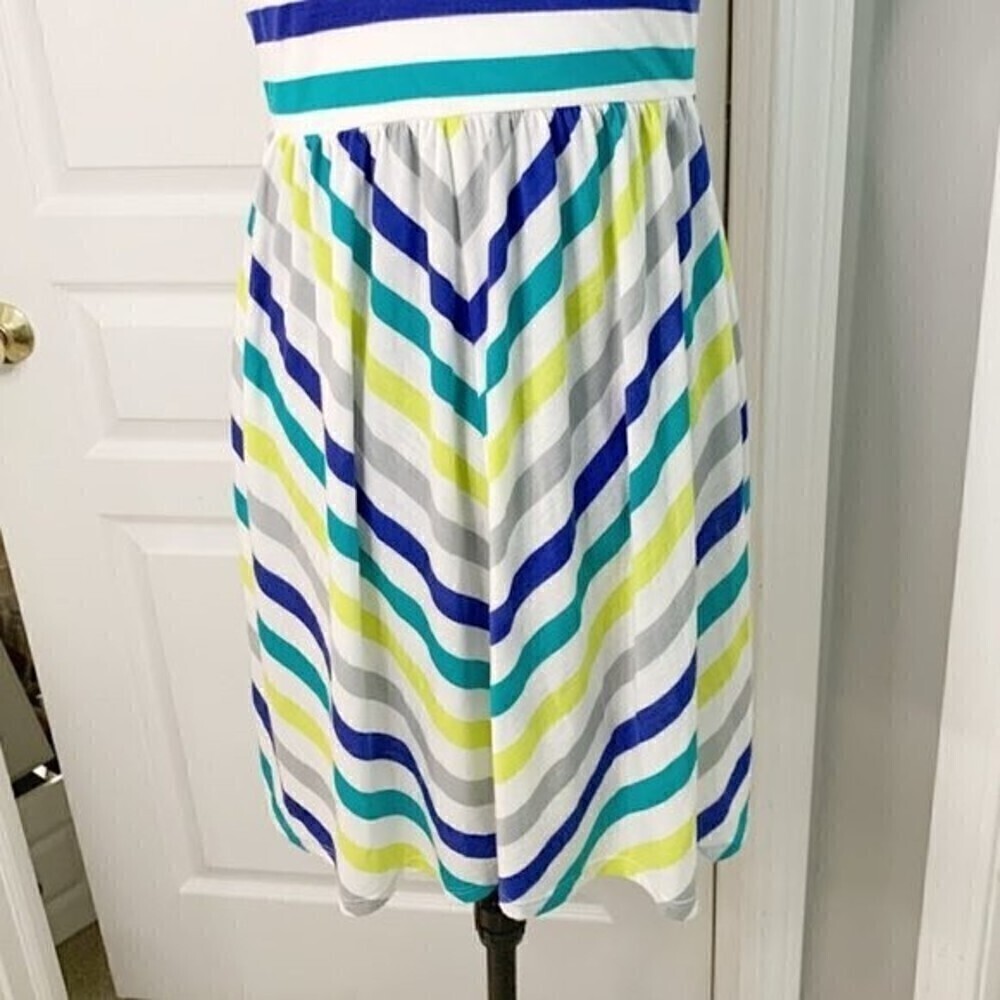 American Eagle NWT Tube Halter Chevron Summer Beach Casual Print Dress - Picture 6 of 10